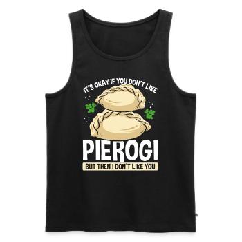 Pierogi Maker Polish Food Pierogi Making Press - Men's Premium Organic Tank Top - black - Front - AI Model Male 178 light (178cm)