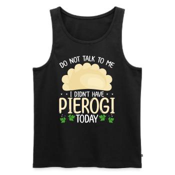 Pierogi Making Je n’avais pas Pierogi aujourd’hui PolishPi - Débardeur bio Premium Homme - noir - Devant - AI Model Male 178 light (178cm)