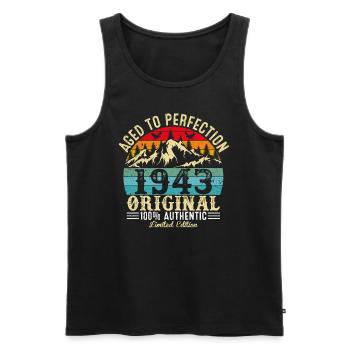Aged to perfection 1943 original - Men's Premium Organic Tank Top - black - Front - Michal (187cm)