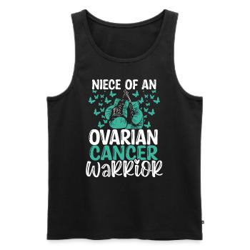 Ovarian Cancer Awareness Niece Aunt Uncle - Männer Premium Bio Tank Top - Schwarz - Vorne - AI Model Male 178 light (178cm)