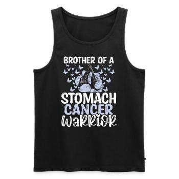 Stomach Cancer Awareness Brother Twins Sibling - Männer Premium Bio Tank Top - Schwarz - Vorne - Michal (187cm)