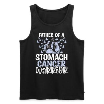 Stomach Cancer Awareness Dad Fathers Day Papa - Männer Premium Bio Tank Top - Schwarz - Vorne - Michal (187cm)