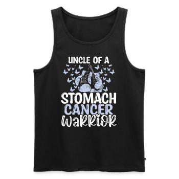 Stomach Cancer Awareness Uncle Nephew Niece - Männer Premium Bio Tank Top - Schwarz - Vorne - Michal (187cm)