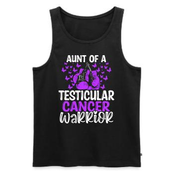 Testicular Cancer Awareness Aunt Nephew Niece - Männer Premium Bio Tank Top - Schwarz - Vorne - Michal (187cm)