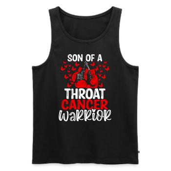 Throat Cancer Awareness Month Ribbon Son - Männer Premium Bio Tank Top - Schwarz - Vorne - AI Model Male 178 light (178cm)