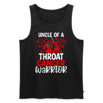 Throat Cancer Awareness Uncle Nephew Niece - Männer Premium Bio Tank Top - Schwarz - Vorne - AI Model Male 178 light (178cm)