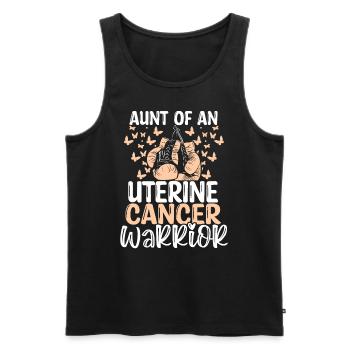 Uterine Cancer Awareness Aunt Nephew Niece - Men's Premium Organic Tank Top - black - Front - Michal (187cm)