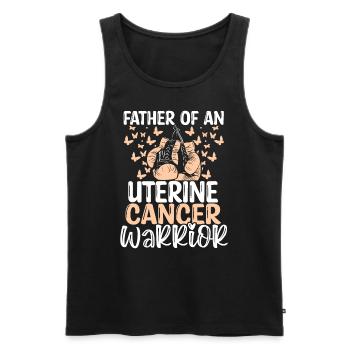 Uterine Cancer Awareness Dad Fathers Day Papa - Men's Premium Organic Tank Top - black - Front - Michal (187cm)