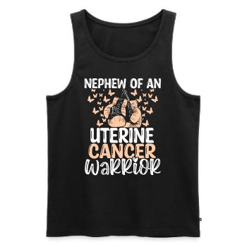 Uterine Cancer Awareness Nephew Aunt Uncle - Men's Premium Organic Tank Top - black - Front - Michal (187cm)