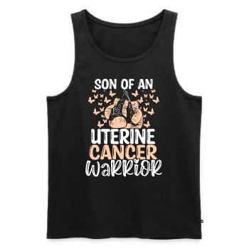 Uterine Cancer Awareness Month Ribbon Son - Men's Premium Organic Tank Top - black - Front - Michal (187cm)
