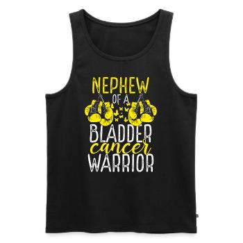 Nephew Bladder Cancer Awareness Aunt Uncle - Men's Premium Organic Tank Top - black - Front - Michal (187cm)