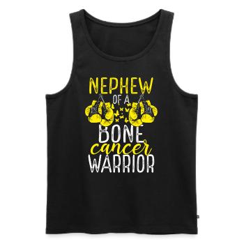 Nephew Bone Cancer Awareness Aunt Uncle - Men's Premium Organic Tank Top - black - Front - Michal (187cm)