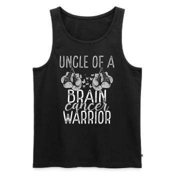 Uncle Brain Tumor Awareness Niece Nephew - Männer Premium Bio Tank Top - Schwarz - Vorne - Michal (187cm)