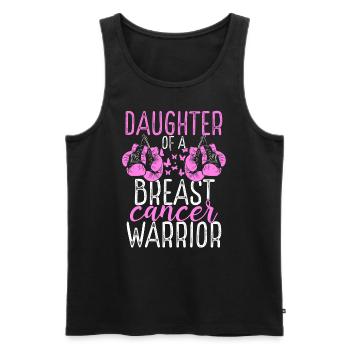 Daughter Breast Cancer Awareness Month Ribbon - Männer Premium Bio Tank Top - Schwarz - Vorne - Michal (187cm)