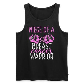 Niece Breast Cancer Awareness Aunt Uncle - Männer Premium Bio Tank Top - Schwarz - Vorne - Michal (187cm)