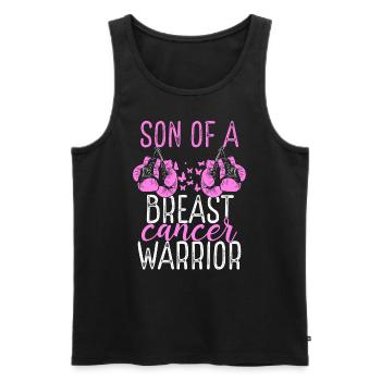 Son Breast Cancer Awareness Month Ribbon - Männer Premium Bio Tank Top - Schwarz - Vorne - Michal (187cm)