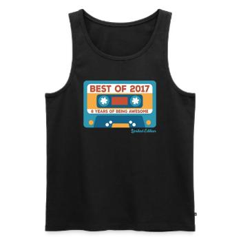 2017 Vintage Vintage Retro Birthday Gift - Men's Premium Organic Tank Top - black - Front - AI Model Male 178 light (178cm)