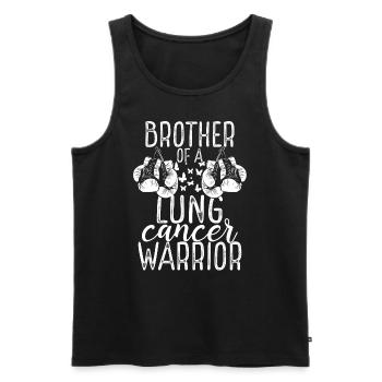 Brother Lung Cancer Awareness Sibling Twin - Männer Premium Bio Tank Top - Schwarz - Vorne - Michal (187cm)