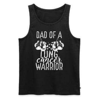 Dad Lung Cancer Awareness Fathers Day Papa - Männer Premium Bio Tank Top - Schwarz - Vorne - Michal (187cm)