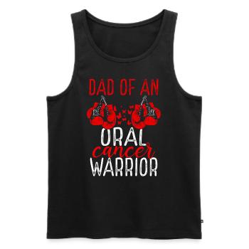 Dad Oral Cancer Awareness Fathers Day Papa - Männer Premium Bio Tank Top - Schwarz - Vorne - Michal (187cm)