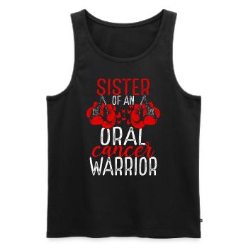 Soeur Twin Oral Cancer Awareness Sibling Twin - Débardeur bio Premium Homme - noir - Devant - Michal (187cm)