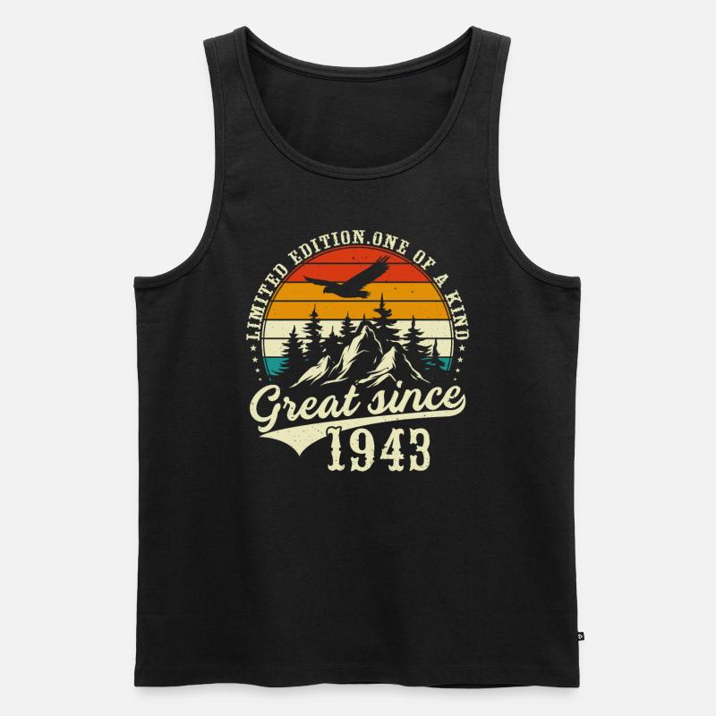 Einzigartig seit 1943 - Männer Premium Bio Tank Top - Schwarz