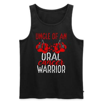 Uncle Oral Cancer Awareness Niece Nephew - Männer Premium Bio Tank Top - Schwarz - Vorne - Michal (187cm)