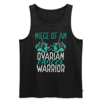 Niece Ovarian Cancer Awareness Aunt Uncle - Männer Premium Bio Tank Top - Schwarz - Vorne - AI Model Male 178 light (178cm)