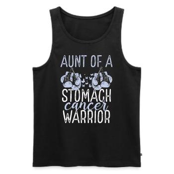 Aunt Stomach Cancer Awareness Niece Nephew - Männer Premium Bio Tank Top - Schwarz - Vorne - Michal (187cm)