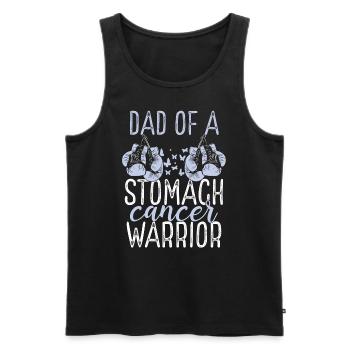 Dad Stomach Cancer Awareness Fathers Day Papa - Männer Premium Bio Tank Top - Schwarz - Vorne - Michal (187cm)