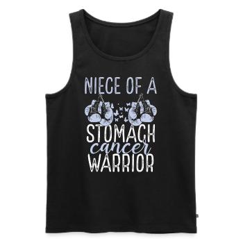 Niece Stomach Cancer Awareness Aunt Uncle - Männer Premium Bio Tank Top - Schwarz - Vorne - Michal (187cm)
