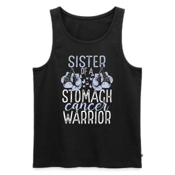 Sister Stomach Cancer Awareness Sibling Twin - Männer Premium Bio Tank Top - Schwarz - Vorne - Michal (187cm)