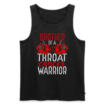 Brother Throat Cancer Awareness Sibling Twin - Männer Premium Bio Tank Top - Schwarz - Vorne - AI Model Male 178 light (178cm)