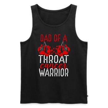 Dad Throat Cancer Awareness Fathers Day Papa - Männer Premium Bio Tank Top - Schwarz - Vorne - AI Model Male 178 light (178cm)