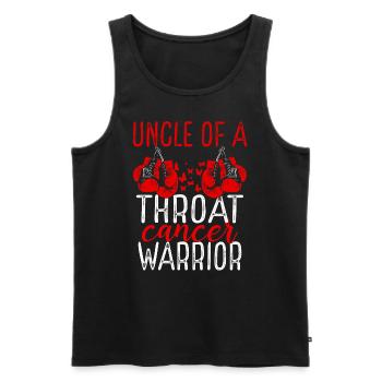 Uncle Throat Cancer Awareness Niece Nephew - Männer Premium Bio Tank Top - Schwarz - Vorne - AI Model Male 178 light (178cm)