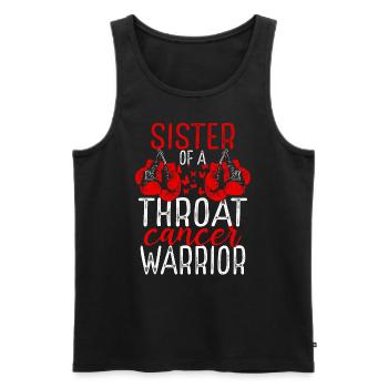 Sister Throat Cancer Awareness Sibling Twin - Männer Premium Bio Tank Top - Schwarz - Vorne - AI Model Male 178 light (178cm)