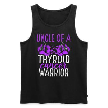 Uncle Thyroid Cancer Awareness Niece Nephew - Männer Premium Bio Tank Top - Schwarz - Vorne - Michal (187cm)