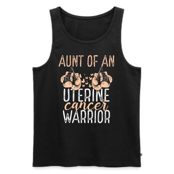 Aunt Uterine Cancer Awareness Niece Nephew - Men's Premium Organic Tank Top - black - Front - Michal (187cm)