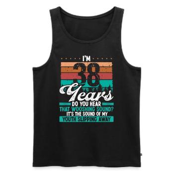 38 Year Old Funny Getting Old Humor Birthday Idea - Männer Premium Bio Tank Top - Schwarz - Vorne - Michal (187cm)