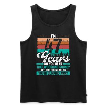 47 Year Old Funny Getting Old Humor Birthday Idea - Männer Premium Bio Tank Top - Schwarz - Vorne - Michal (187cm)
