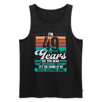 49 Year Old Funny Getting Old Humor Birthday Idea - Männer Premium Bio Tank Top - Schwarz - Vorne - AI Model Male 178 light (178cm)