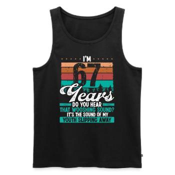 67 Year Old Funny Getting Old Humor Birthday Idea - Männer Premium Bio Tank Top - Schwarz - Vorne - AI Model Male 178 light (178cm)