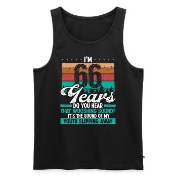 66 Year Old Funny Getting Old Humor Birthday Idea - Männer Premium Bio Tank Top - Schwarz - Vorne - Michal (187cm)