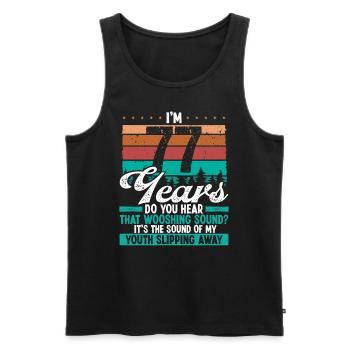 77 Year Old Funny Getting Old Humor Birthday Idea - Männer Premium Bio Tank Top - Schwarz - Vorne - Michal (187cm)