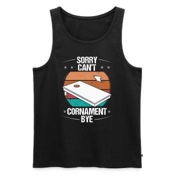 Cornhole Player Sorry Cant Cornament Bye TosserCor - Débardeur bio Premium Homme - noir - Devant - Michal (187cm)