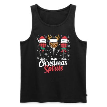 Christmas spirits - Men's Premium Organic Tank Top - black - Front - AI Model Male 178 light (178cm)