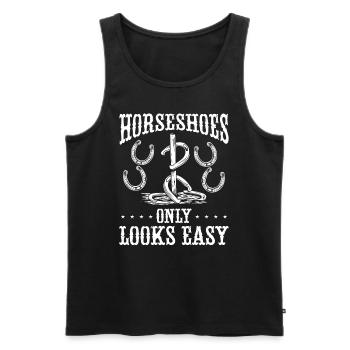 Horseshoe Pitching Game Only looks easy Tosser - Men's Premium Organic Tank Top - black - Front - Michal (187cm)