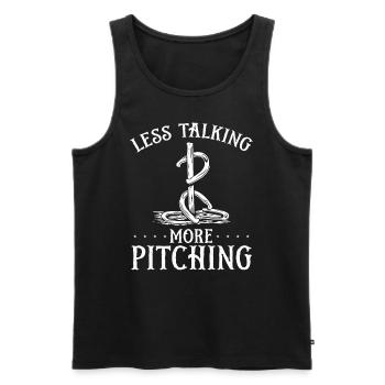 Horseshoe Pitching Game Less Talking more Tosser - Männer Premium Bio Tank Top - Schwarz - Vorne - Michal (187cm)