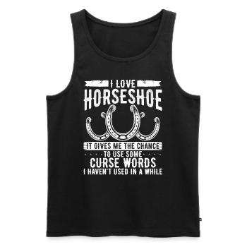 Horseshoe Pitching Game Funny Humor Tosser - Männer Premium Bio Tank Top - Schwarz - Vorne - AI Model Male 178 light (178cm)
