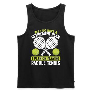 Paddle Tennis Player Retirement Plan Retired - Männer Premium Bio Tank Top - Schwarz - Vorne - Michal (187cm)